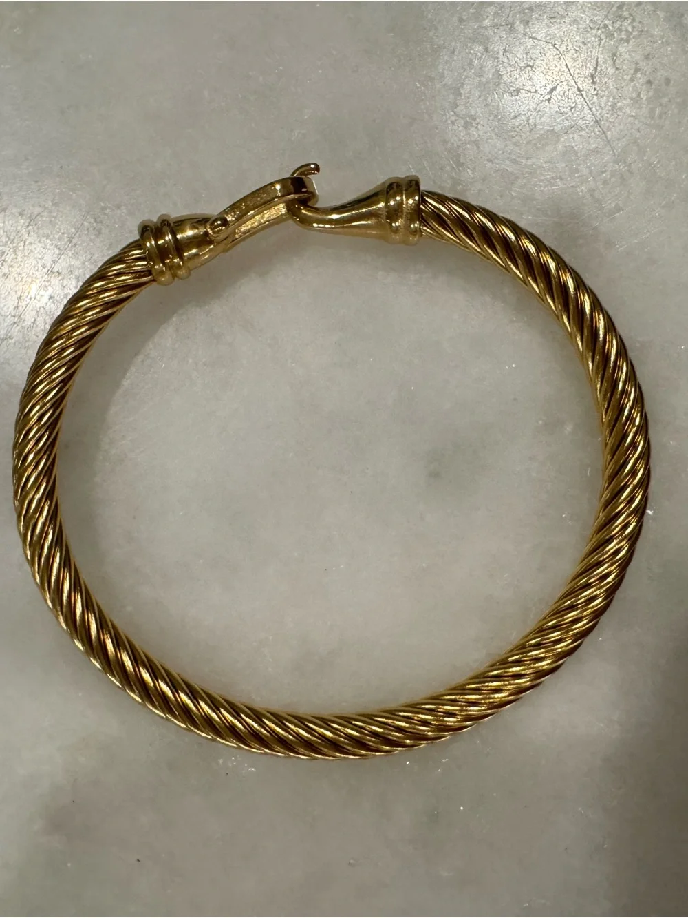 Gold-Tone Twisted Cable Bangle Bracelet